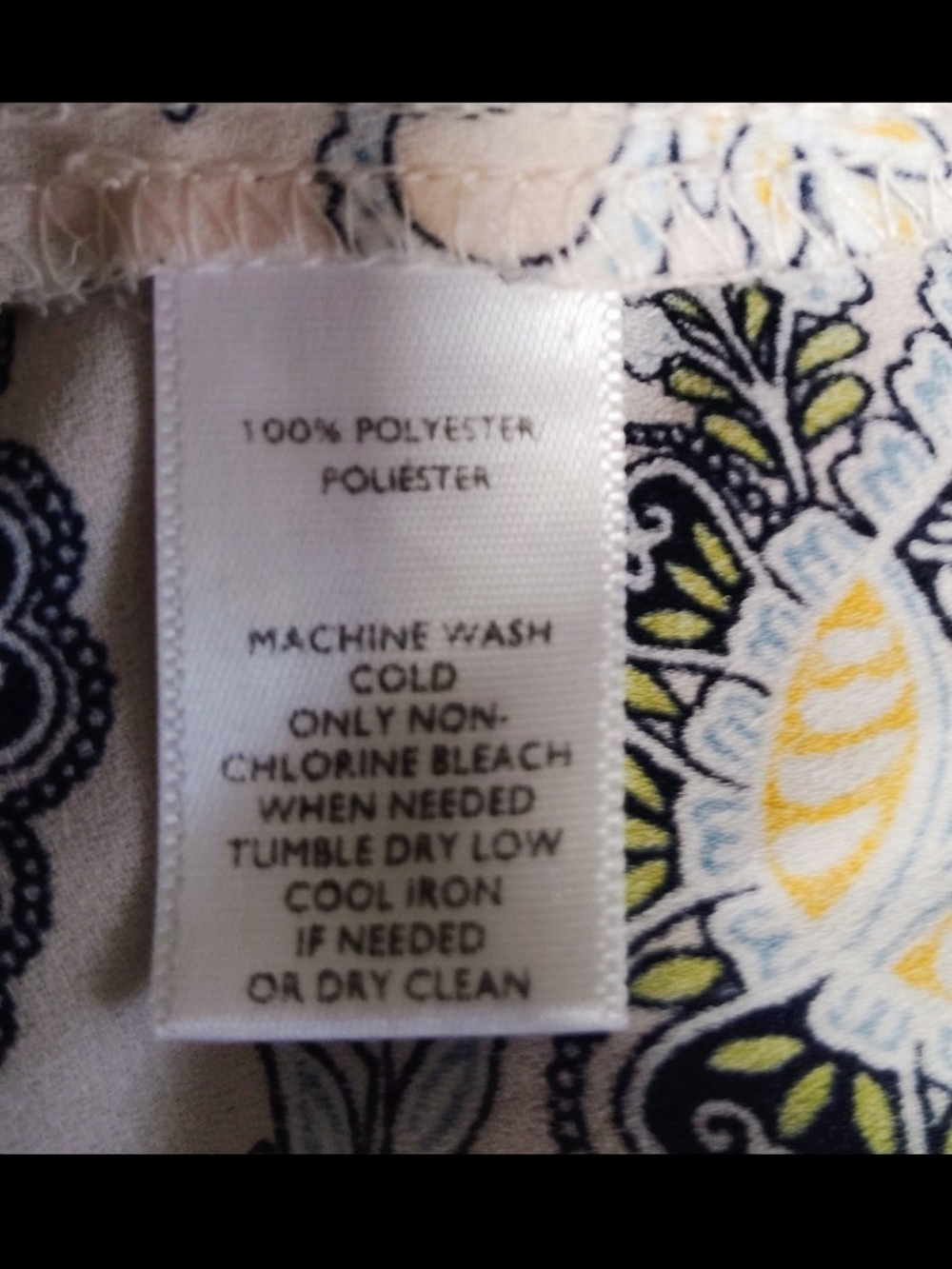 LOFT Ruffled Paisley Blouse Sz-M - Picture 5 of 5